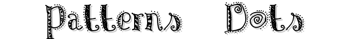 Patterns & Dots font